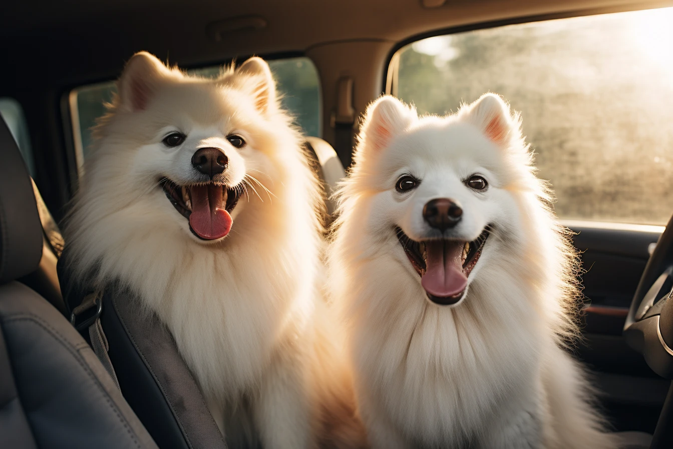 Hyundai Santa Fe Dog Car Seat for American Eskimo Dogs